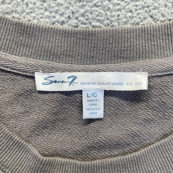 Seven7 Sweatshirt Womens Size Large, Gray Los Angeles Heart Long Sleeve - Picture 3 of 11